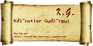 Künstler Györgyi névjegykártya